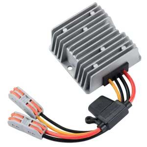 DC 12V Boost to 48V 5A Converter, 12V to 48V DC/DC Step-up Controller with Terminal Block, Waterproof Transformer for Automotive